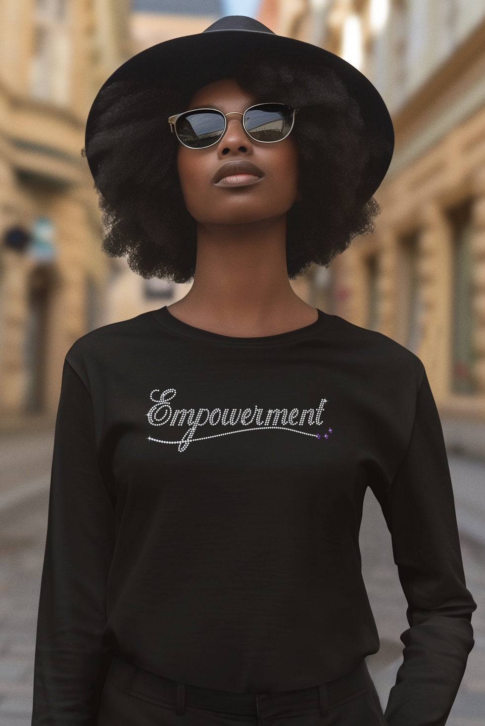 Thumbnail: Rhinestone “Empowerment” T-Shirt | Tank, Crewneck Sweatshirt & Hoodie Options