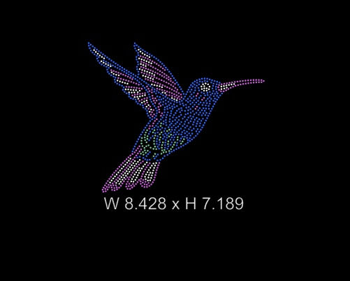 Thumbnail: Colorburst Rhinestone Hummingbird Apron | Adjustable Neck, 2 Pockets