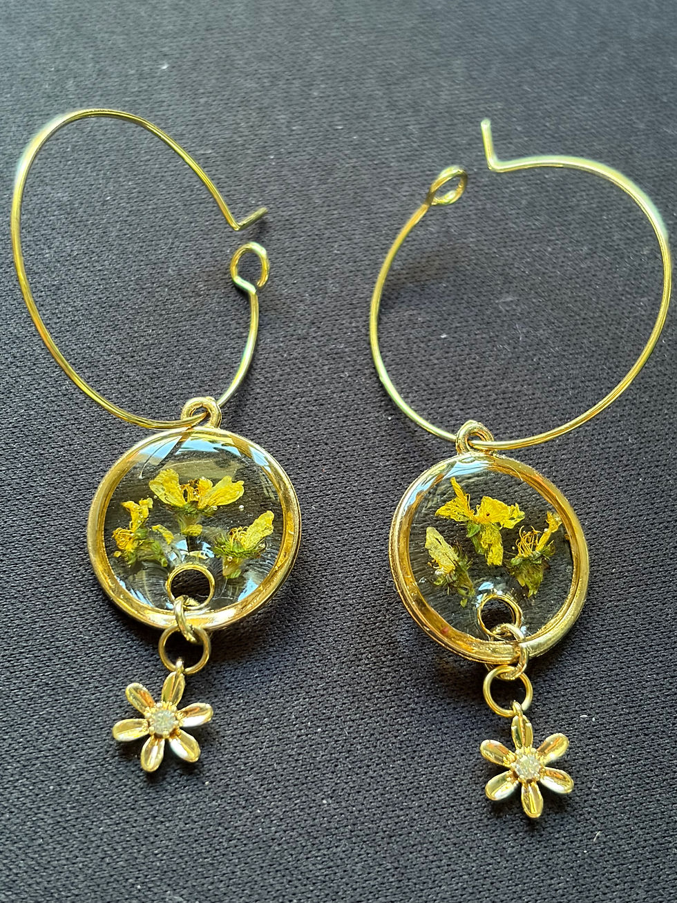 Miniature : Boucles d'oreilles "Jaune des prés"