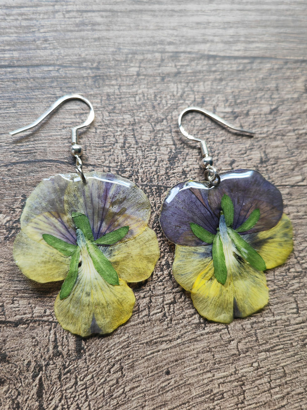 Miniature : Boucles d'oreilles "Pensée 054"