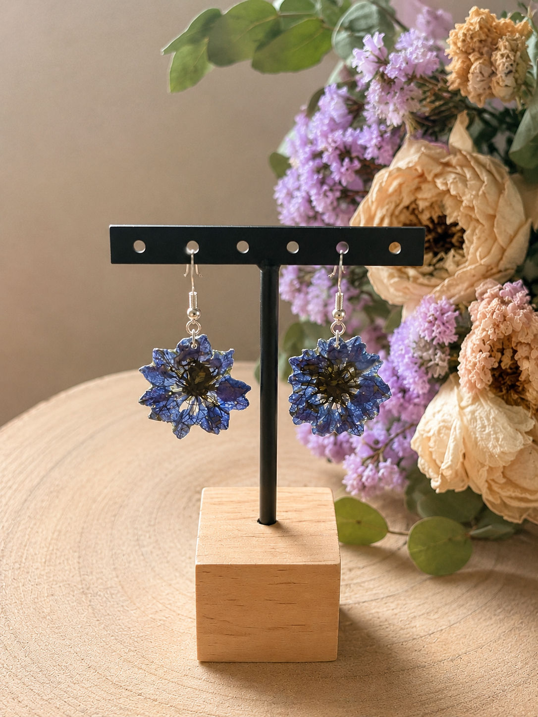 Boucles d'oreilles "Nigelle de Damas"