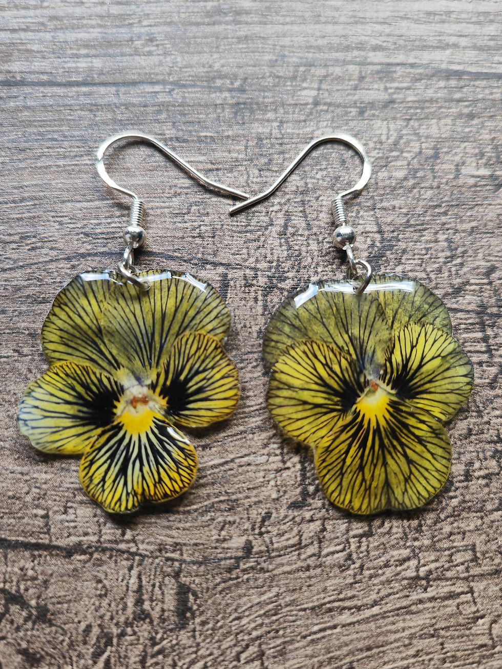 Miniature : Boucles d'oreilles "Pensée 052"