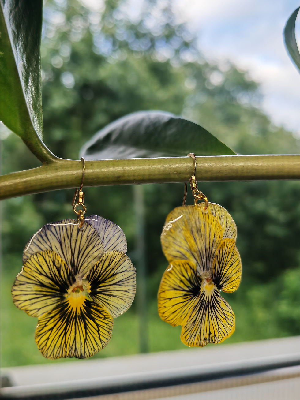 Miniature : Boucles d'oreilles "Pensée 053"