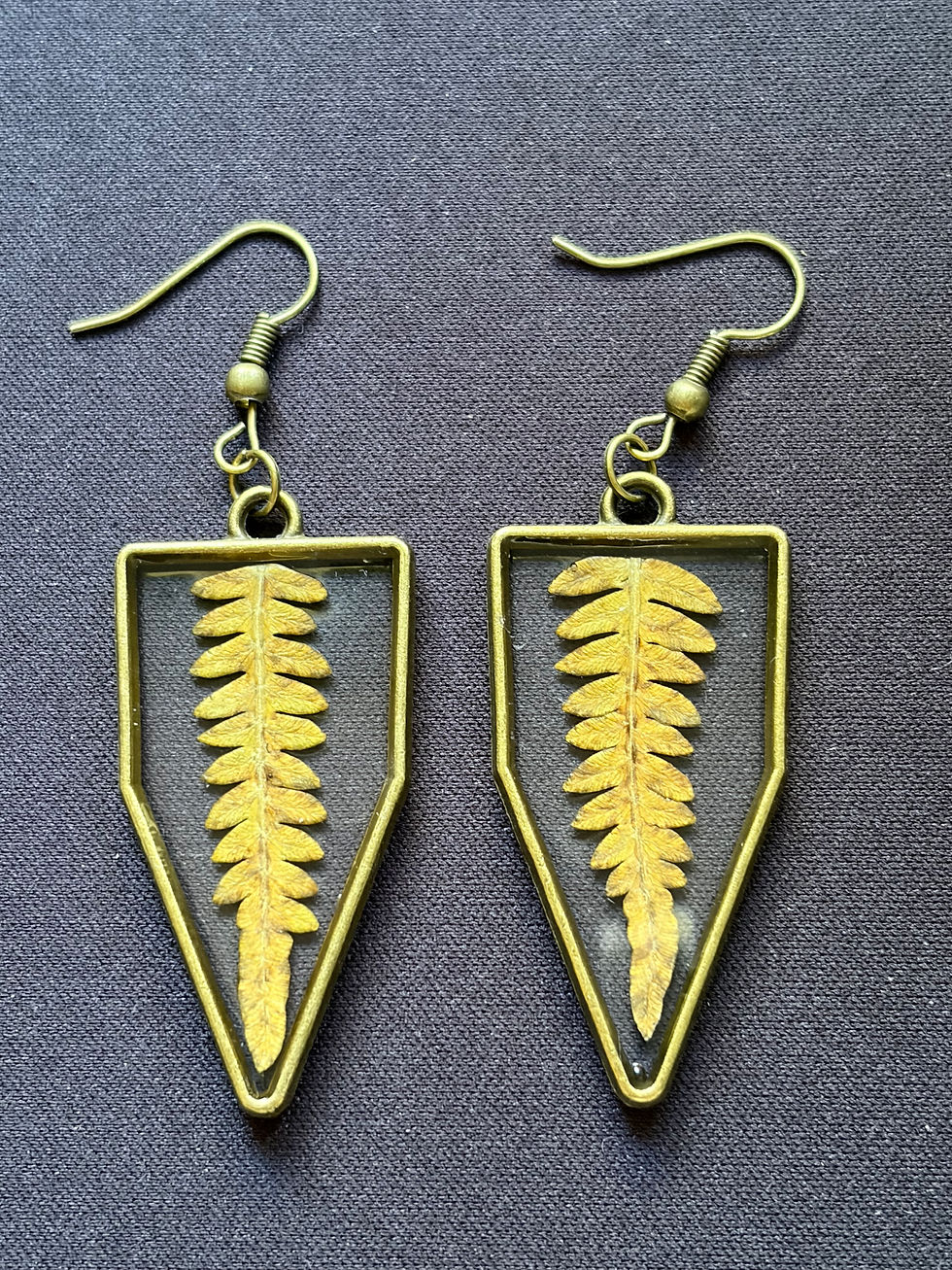 Miniature : Boucles 'oreilles "Fougère V'