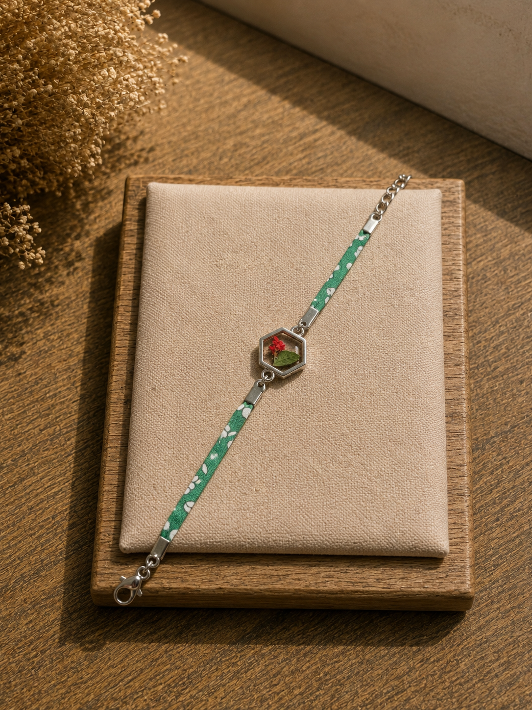 Bracelet "Rouge des prés"