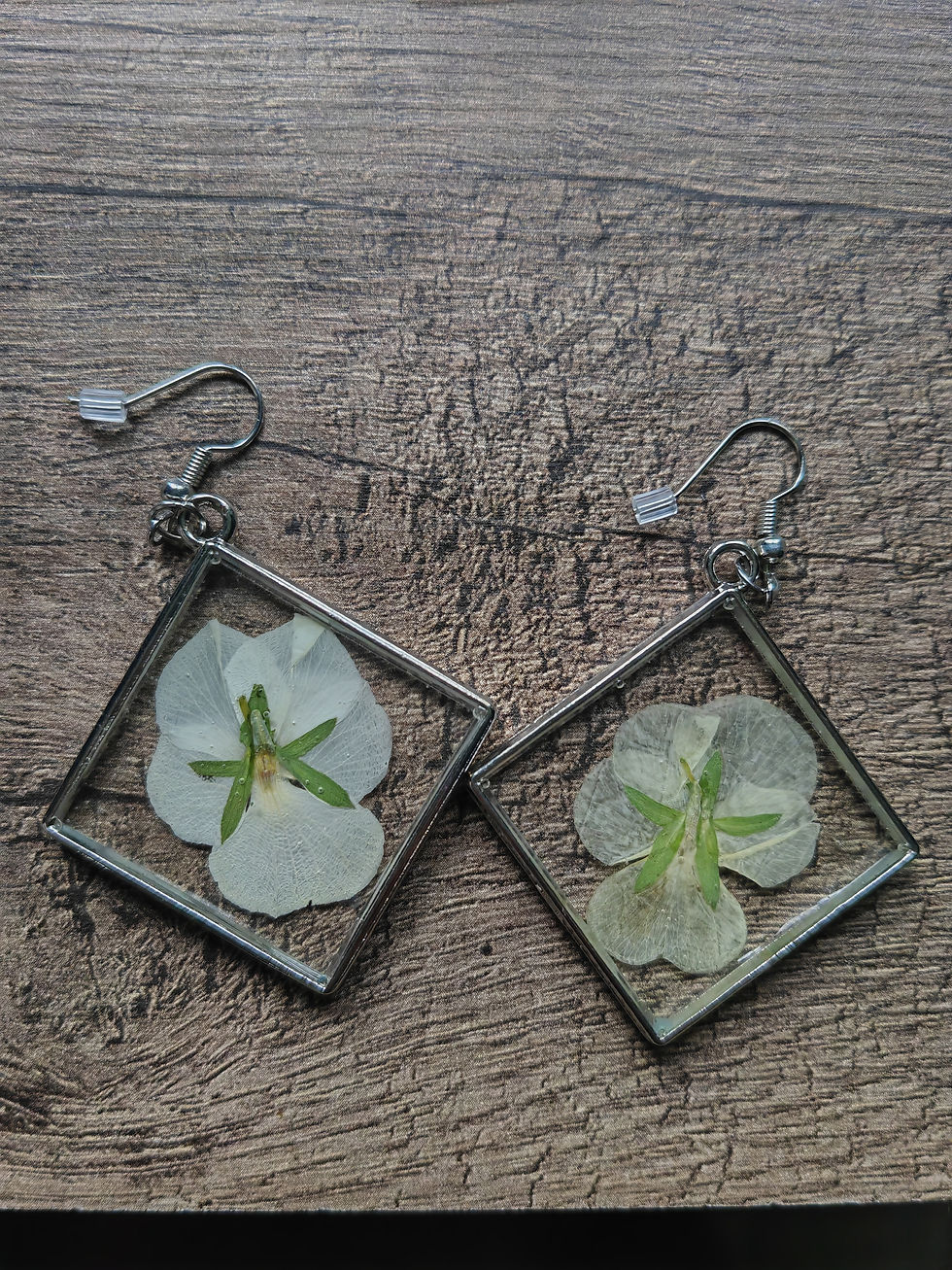 Miniature : Boucles d'oreilles "Pensée carrée"