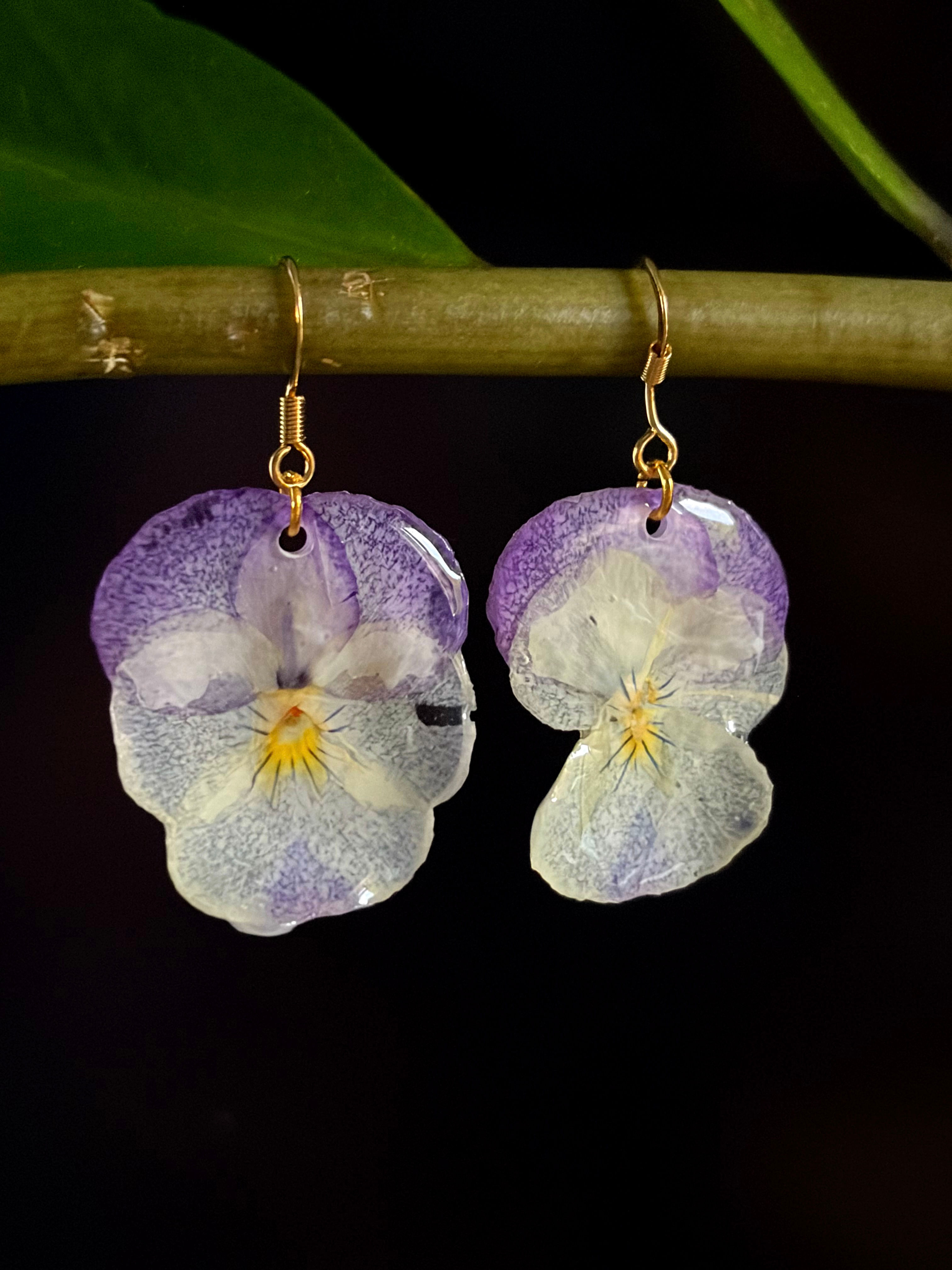 Boucles d'oreilles " Big parme 107"