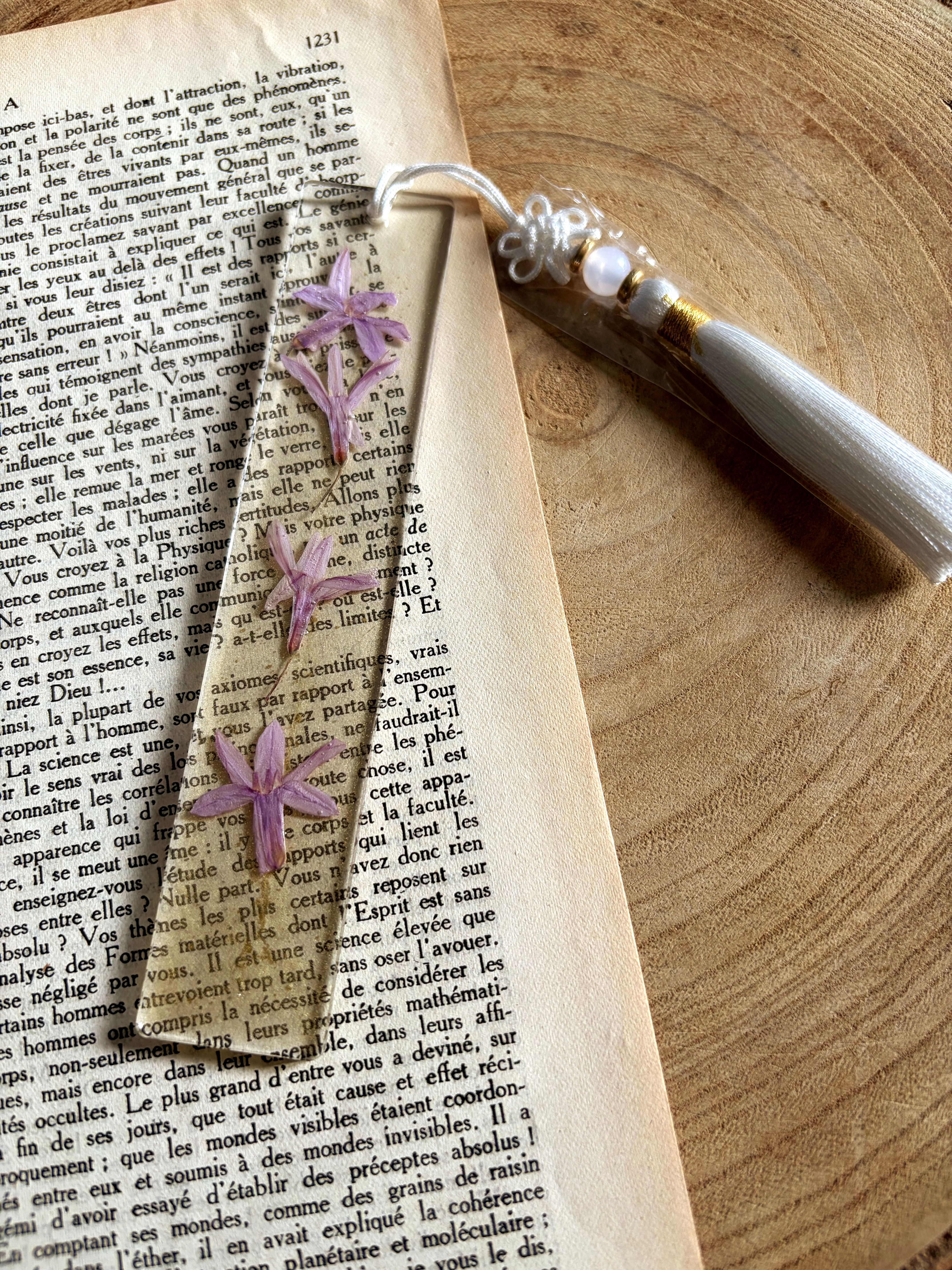 Marque page "frica violette"