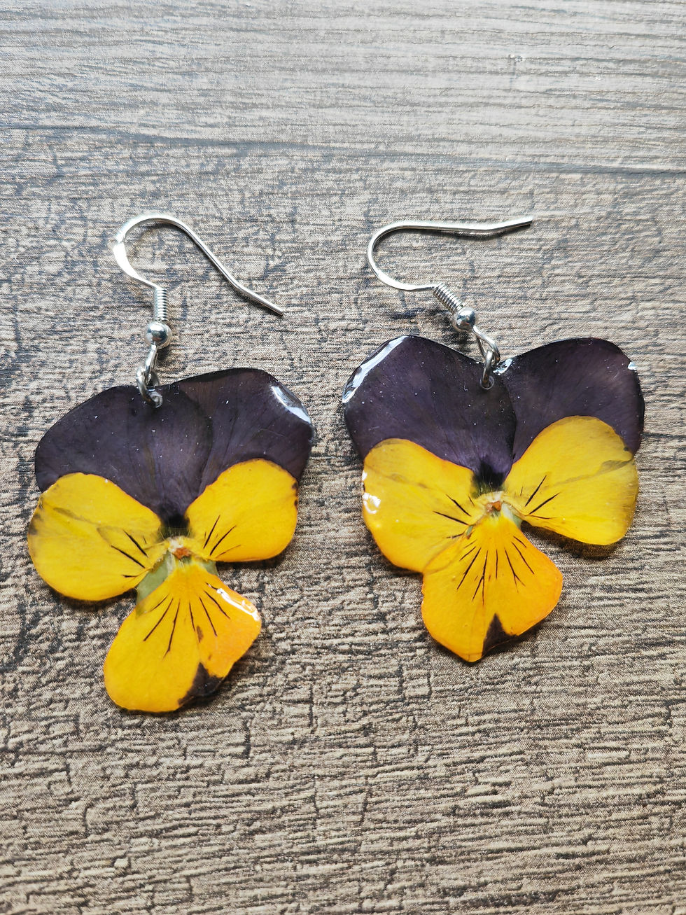 Miniature : Boucles d'oreilles "Pensée 062"