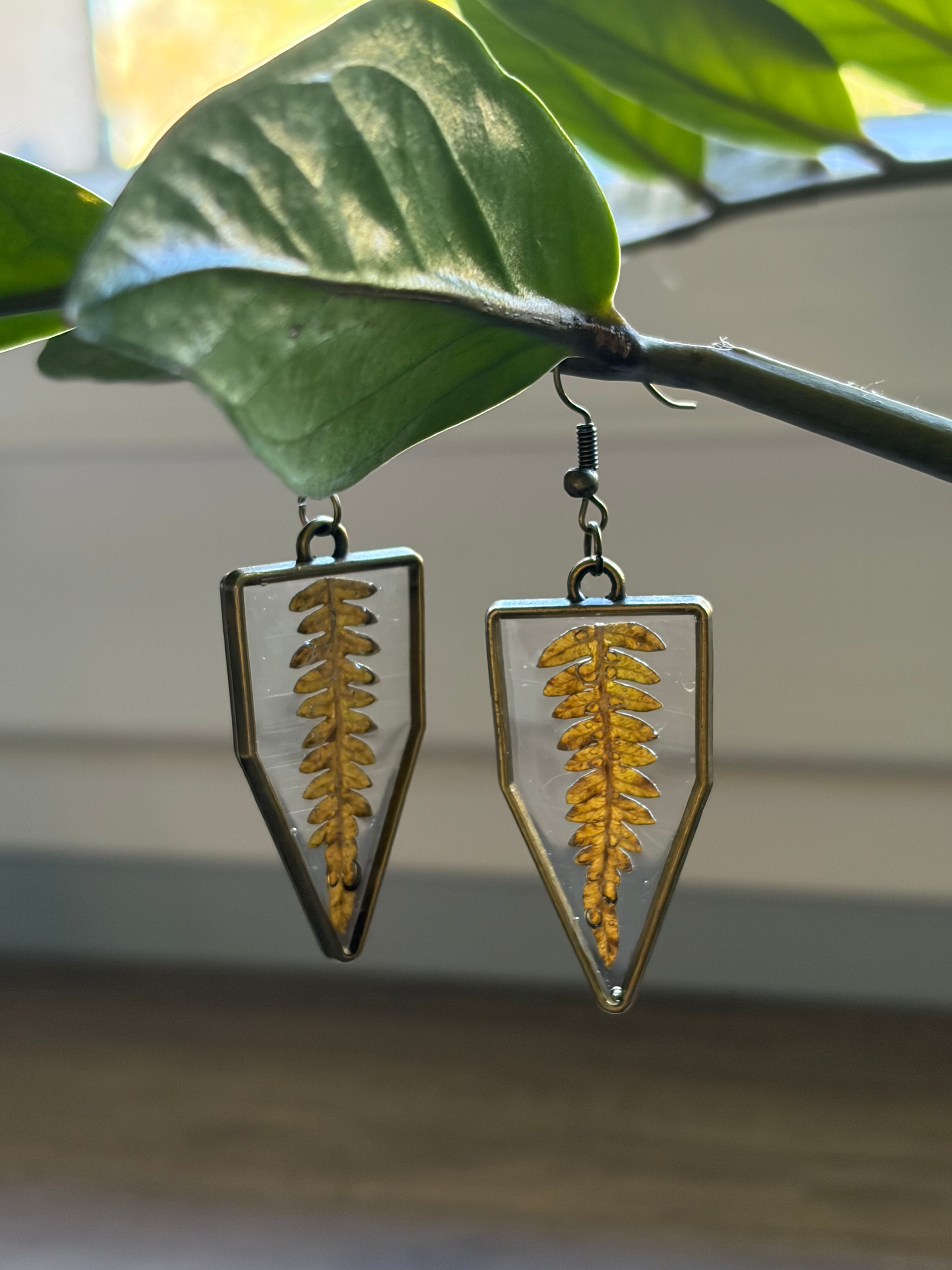 Boucles 'oreilles "Fougère V'