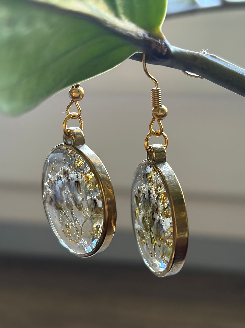 Miniature : Boucles d'oreilles "Fleur de carotte or"