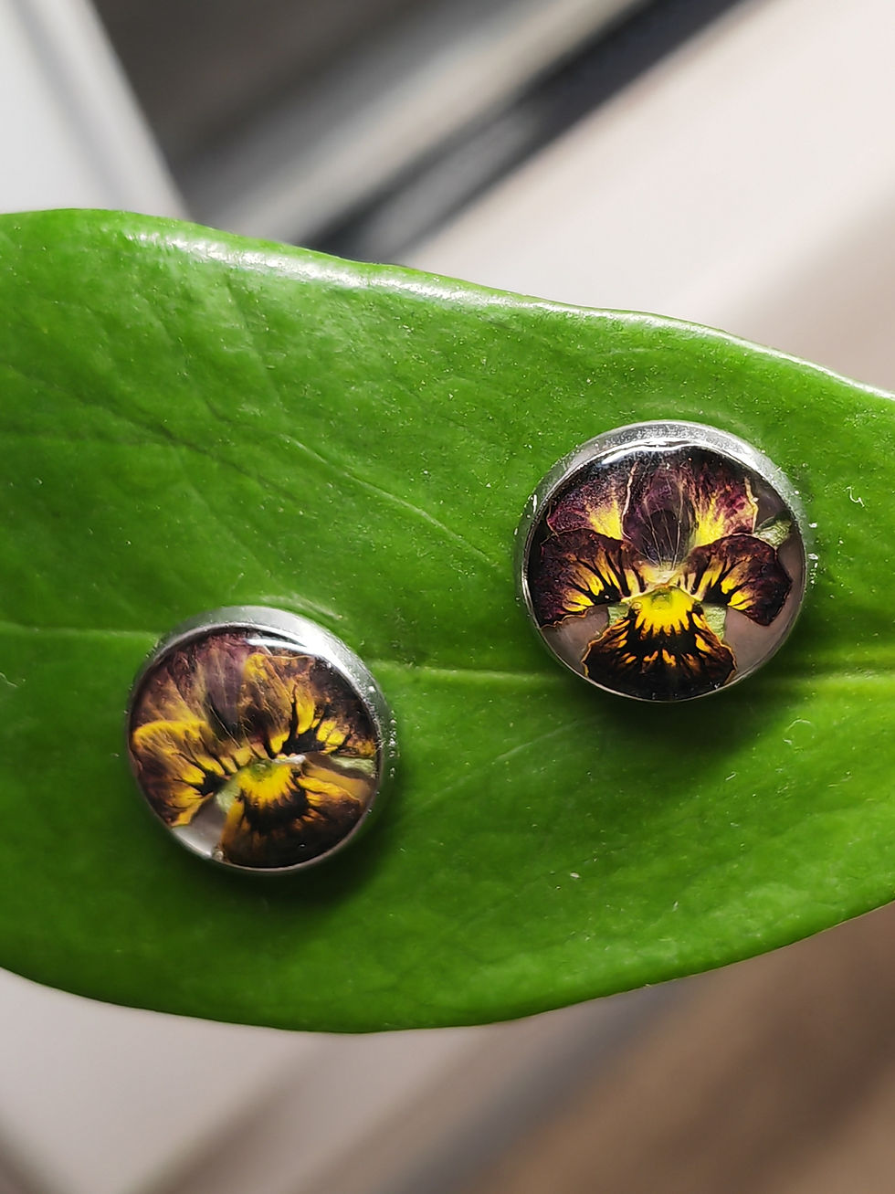 Miniature : Copie de Boucles d'oreilles " Puce Pensée"