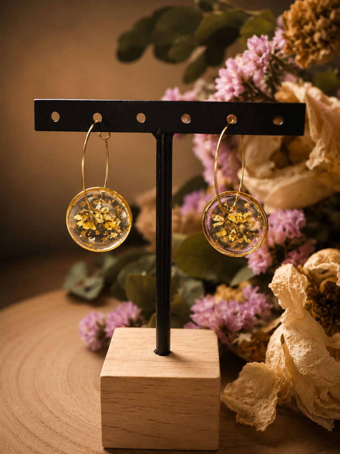 Boucles d'oreilles "Jaune des prés"