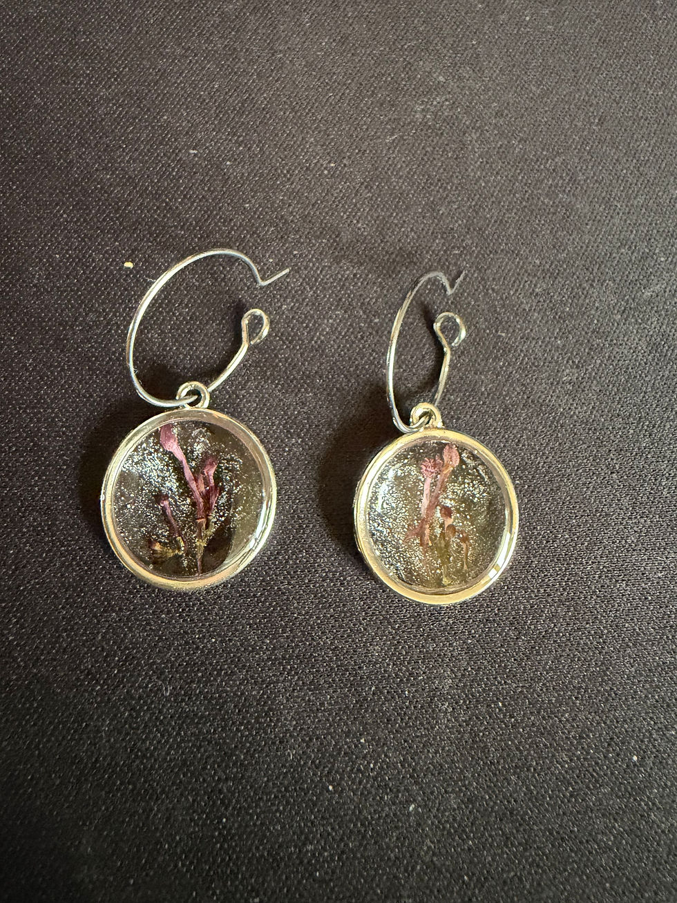 Miniature : Boucles d'oreilles "Violette Argentée"