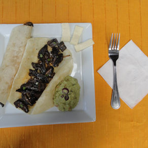 TACOS DE CHAMPIÑONES Y TOCINO