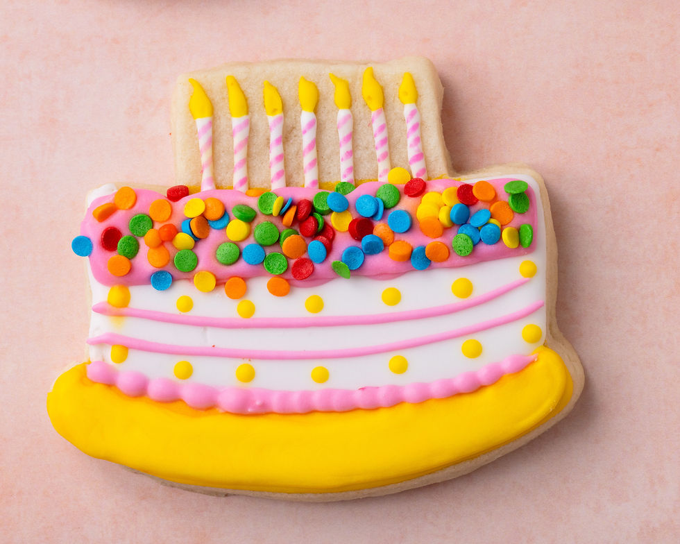 Thumbnail: La Ti Dough Happy Birthday Sugar Cookies (1 Dozen)