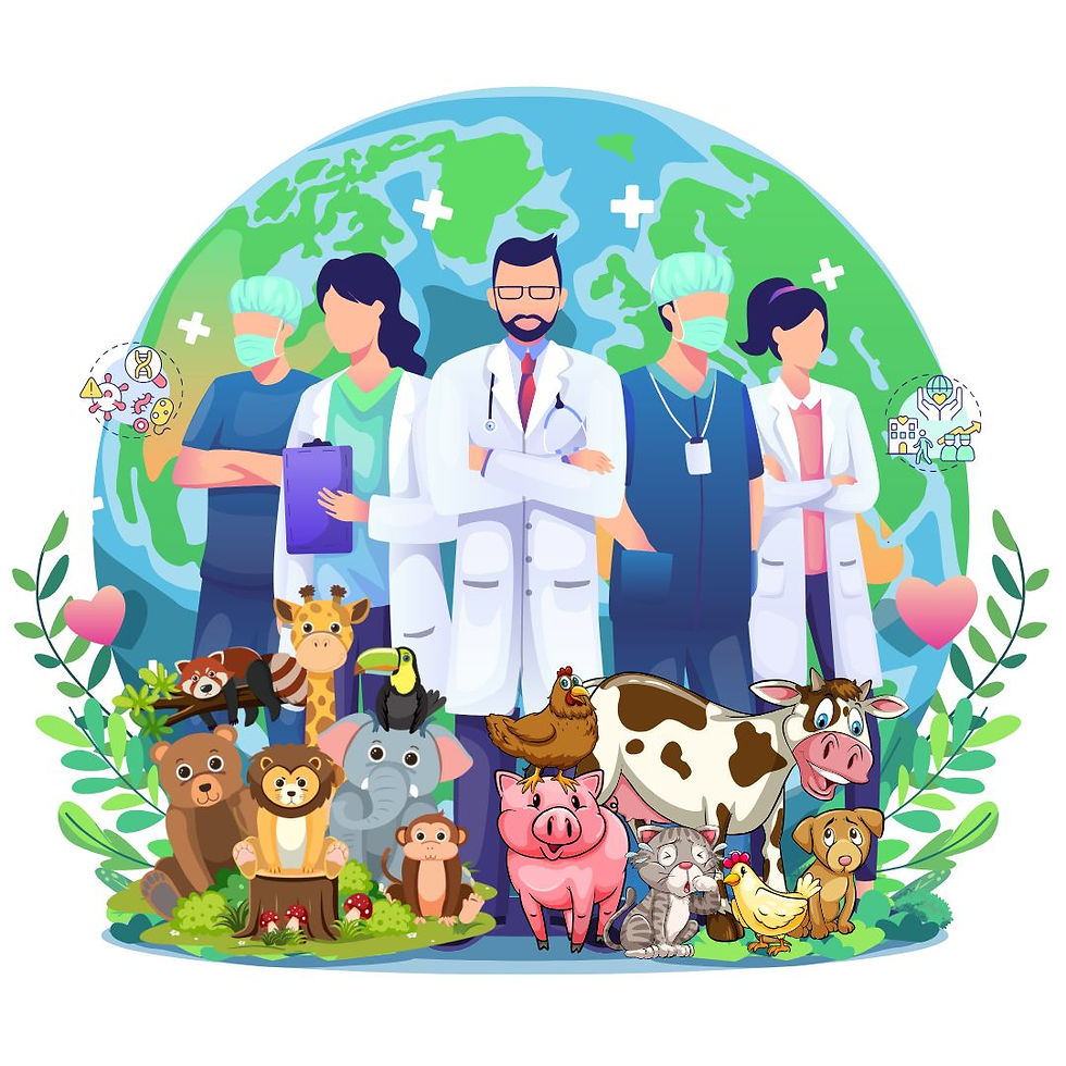 acteurs de la santé humaine et animale, animaux de compagnie, de rente et sauvages, environnement végétal