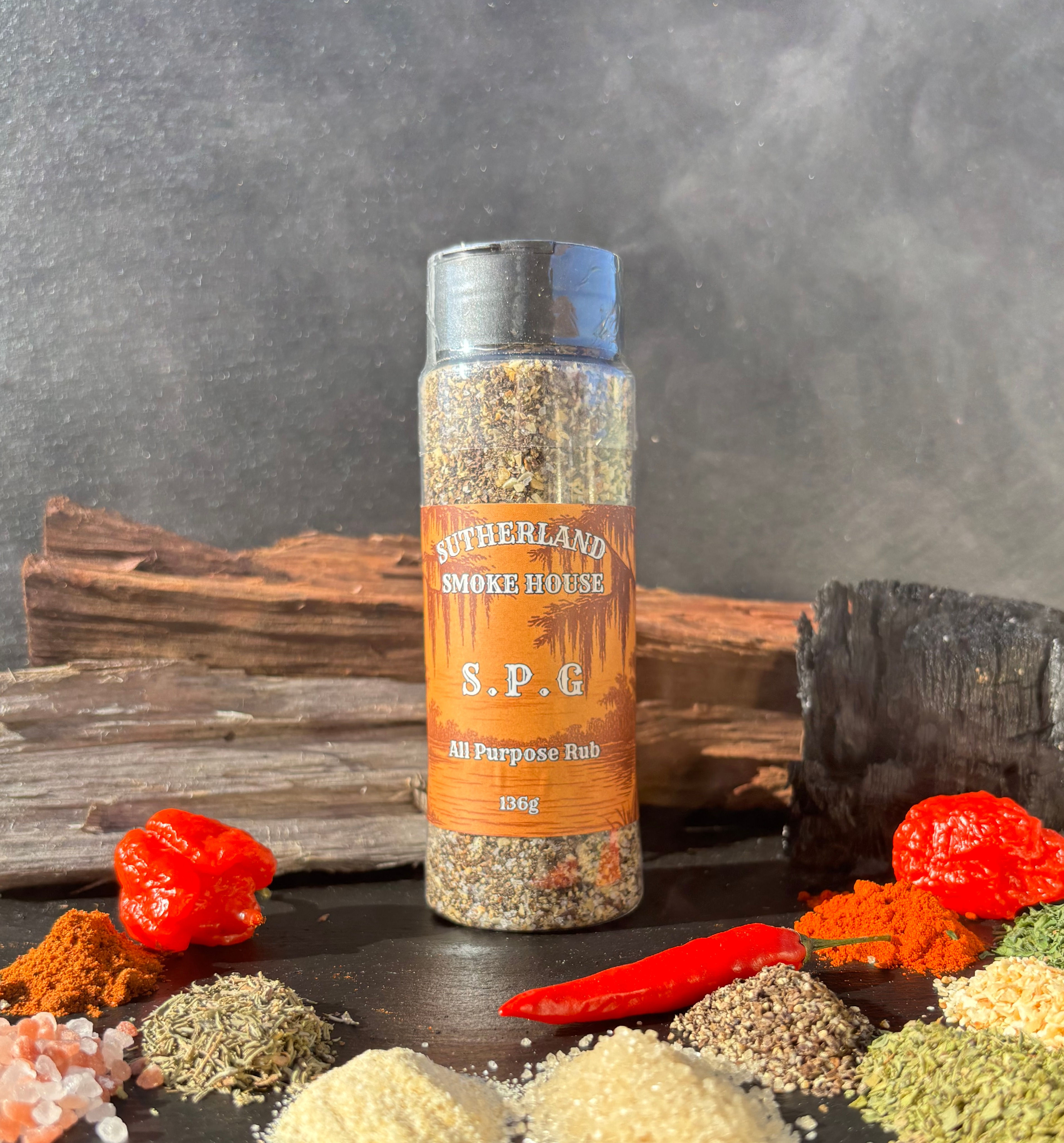 Sutherland Smoke House SPG BBQ Rub with salt, pepper and garlic