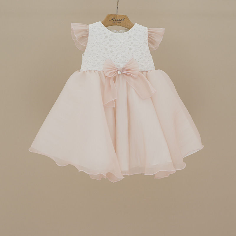 Miniatura: ABITO CERIMONIA CON PIZZO E ORGANZA NINNAOH