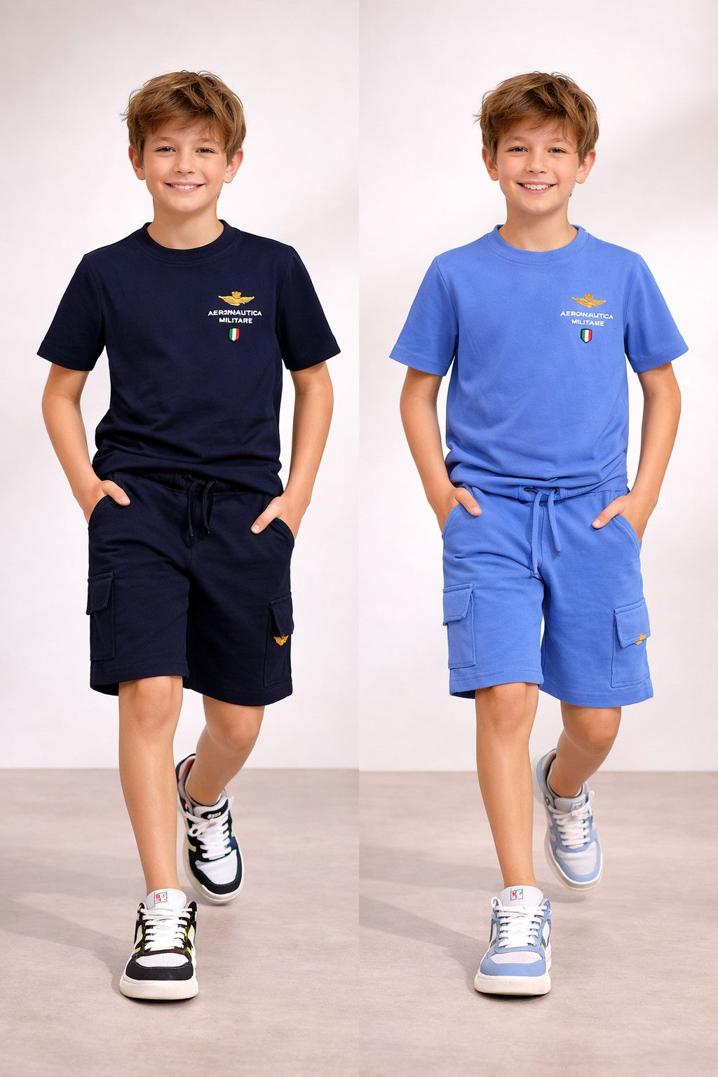 COMPLETO T-SHIRT + BERMUDA AERONAUTICA MILITARE