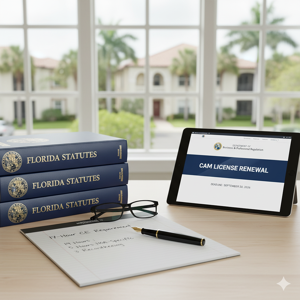 Florida CAM License Renewal: A Complete Guide for 2026