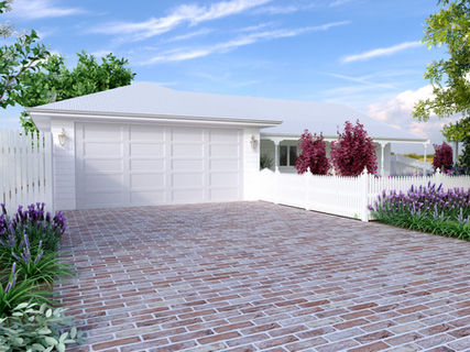 Front garden driveway landscaping