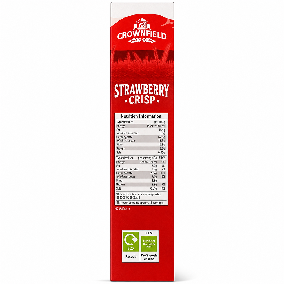 Thumbnail: Crownfield Strawberry Crisp Crunchy Breakfast Cereal with Berries 500g