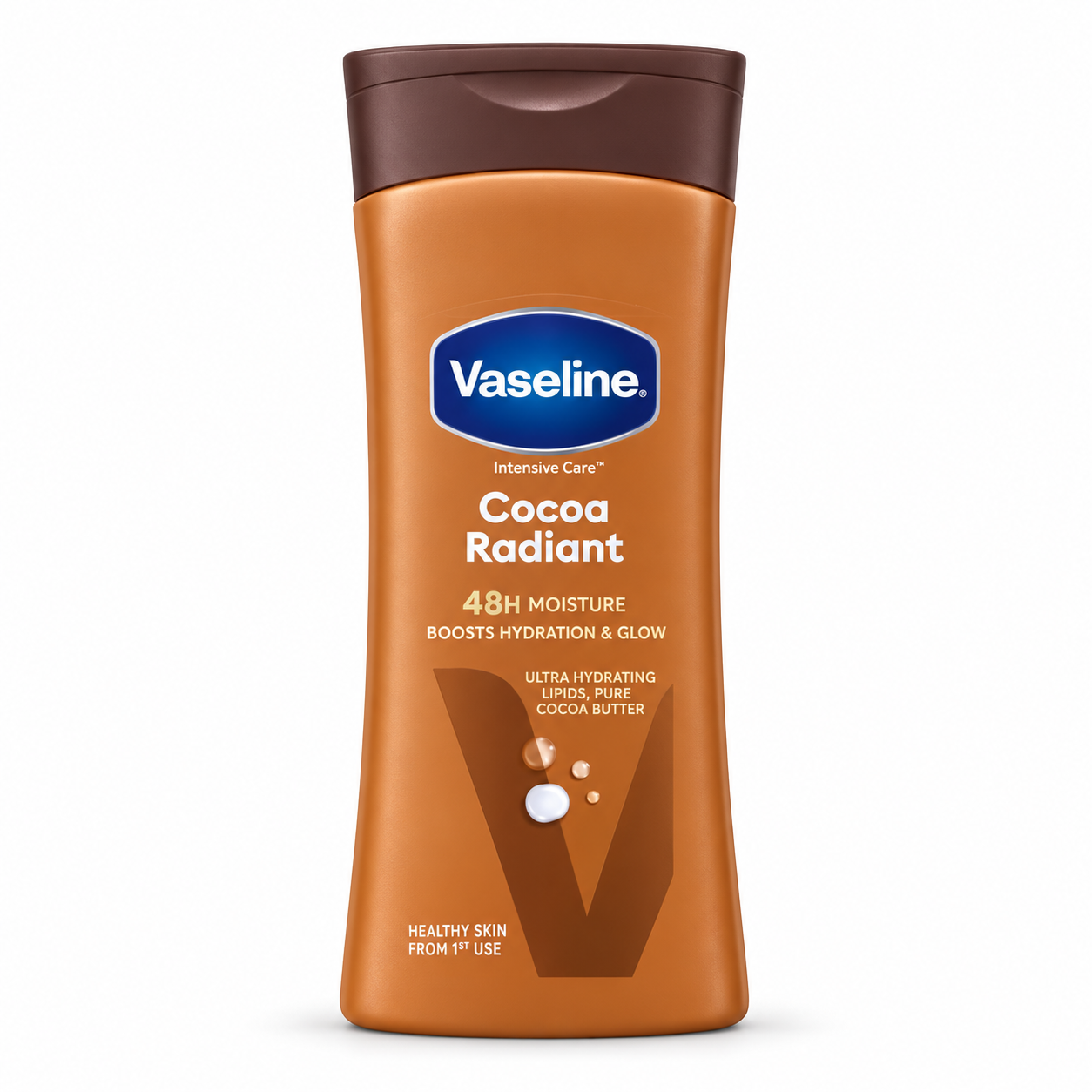 Vaseline Cocoa Radiant Body Lotion 48H Moisture Hydration Glow Cocoa Butter