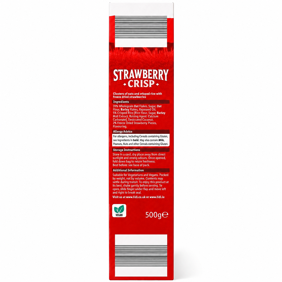 Thumbnail: Crownfield Strawberry Crisp Crunchy Breakfast Cereal with Berries 500g