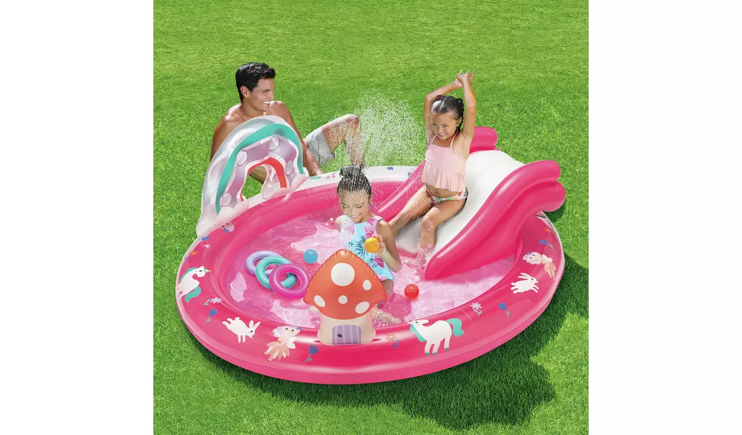 Chad Valley Unicorn & Rainbow Paddling Pool 97L