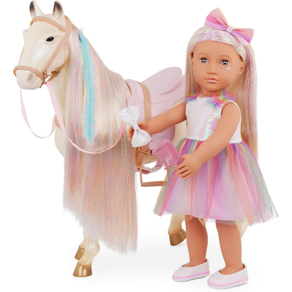 Thumbnail: Our Generation Enchanting Horse - 50cm Toy Horse with Ultra-Long Rainbow Hair
