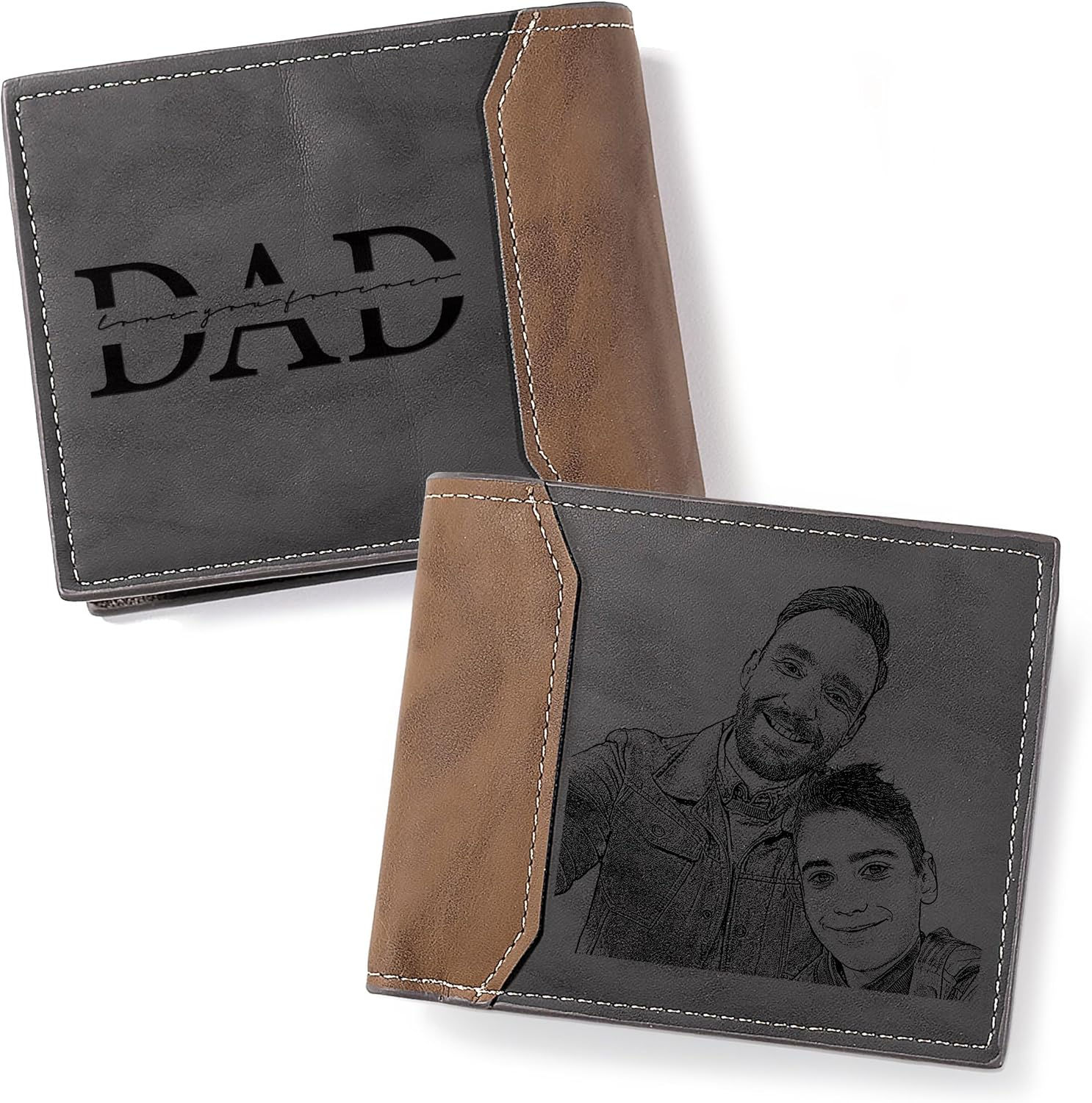 Easycosy Fathers Day Dad Gifts Personalised Wallets for Men, Mens Wallets