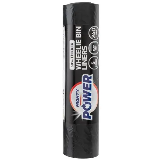 Might Power Wheelie Bin Liners 240L – product image 1