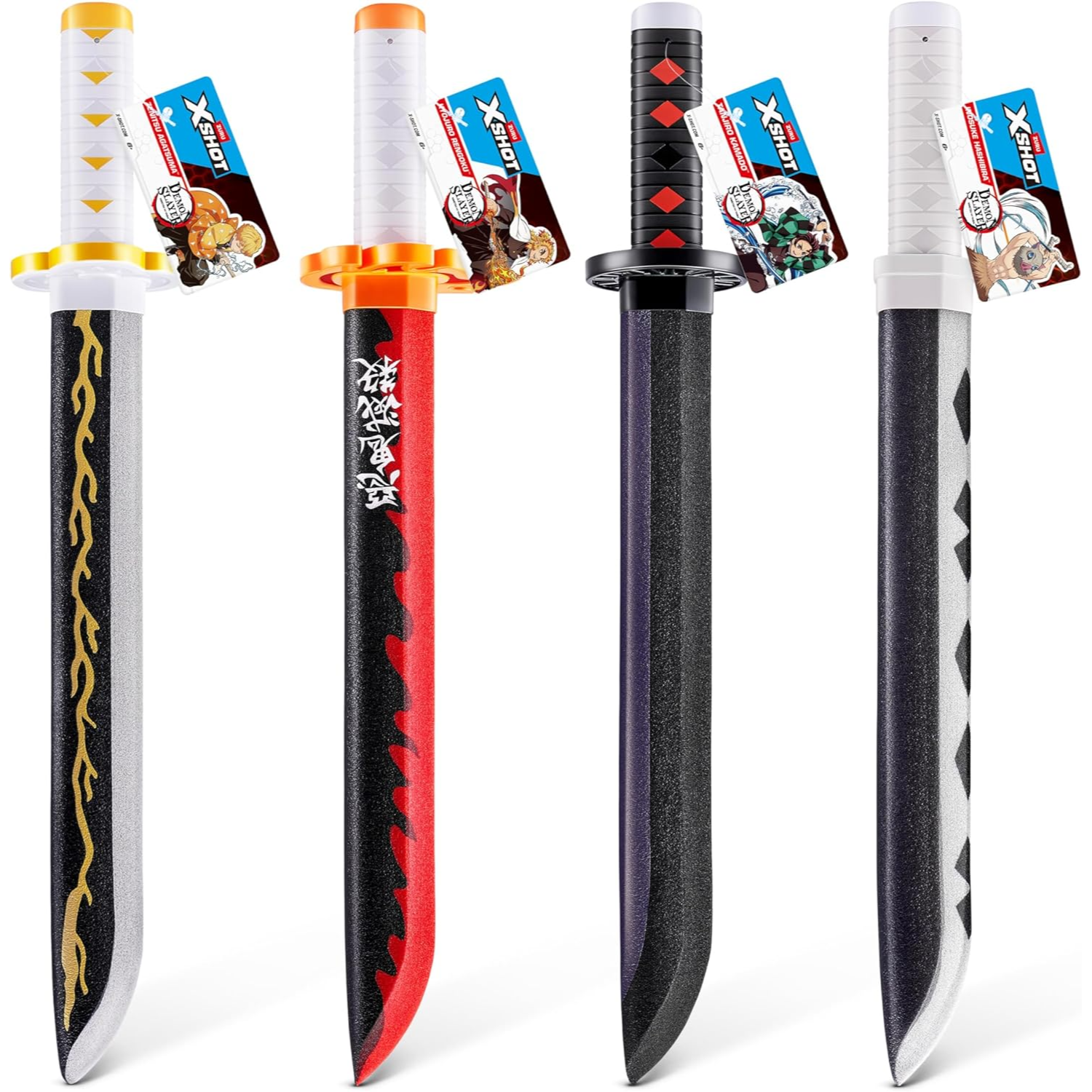 XSHOT 4 Pack Demon Slayer Sword Toy for Kids, Boys and Girls Aged 6+