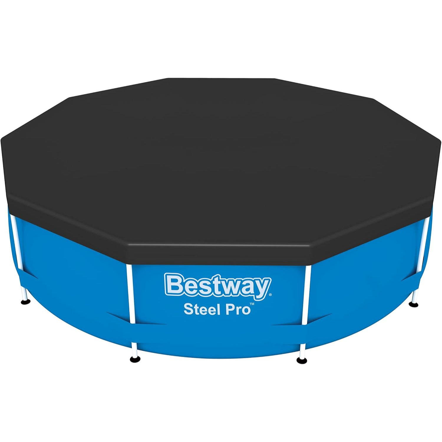 Bestway Winter Cover for Removable Swimming Pool, Diameter 305 cm, Round, Grey