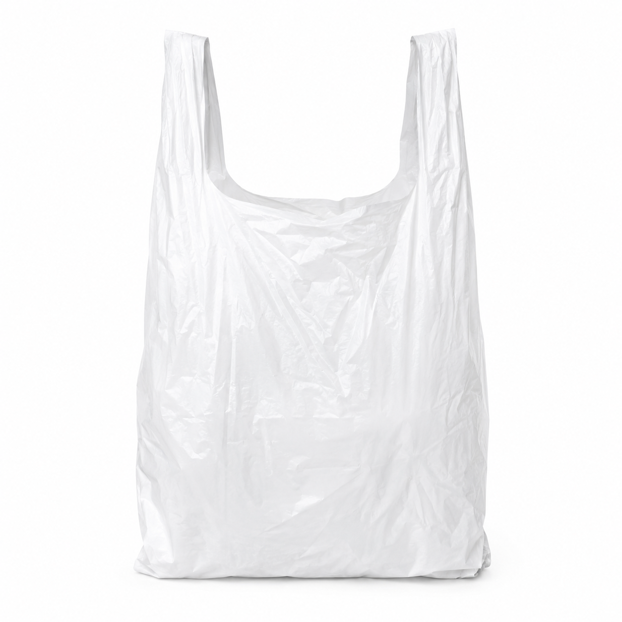 Jokolo 10x15x18 Inch White Plastic Carrier Bags with Handles Shopping Bag