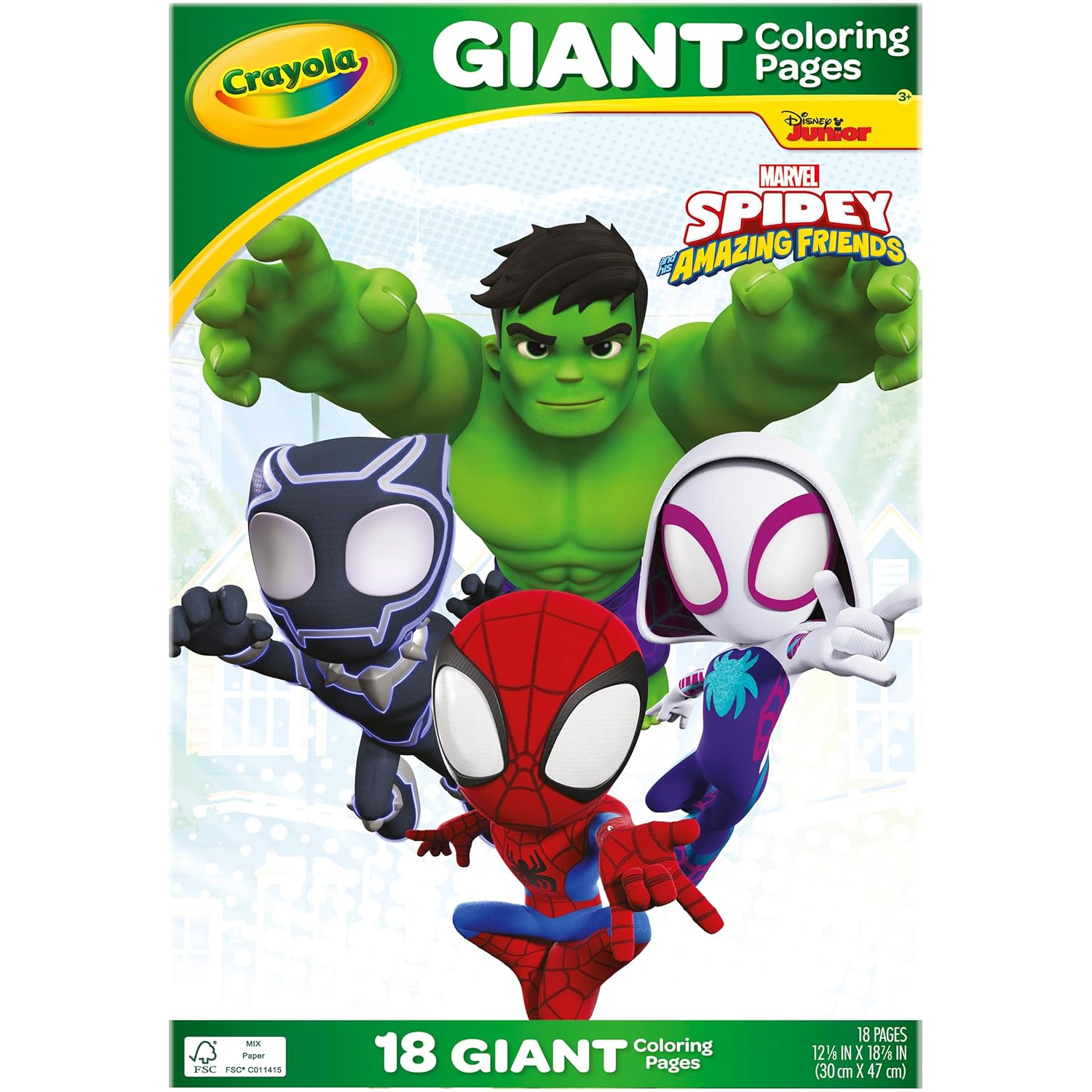 Crayola Giant Coloring Book - Spidey and His Amazing Friends | 18 Pages
