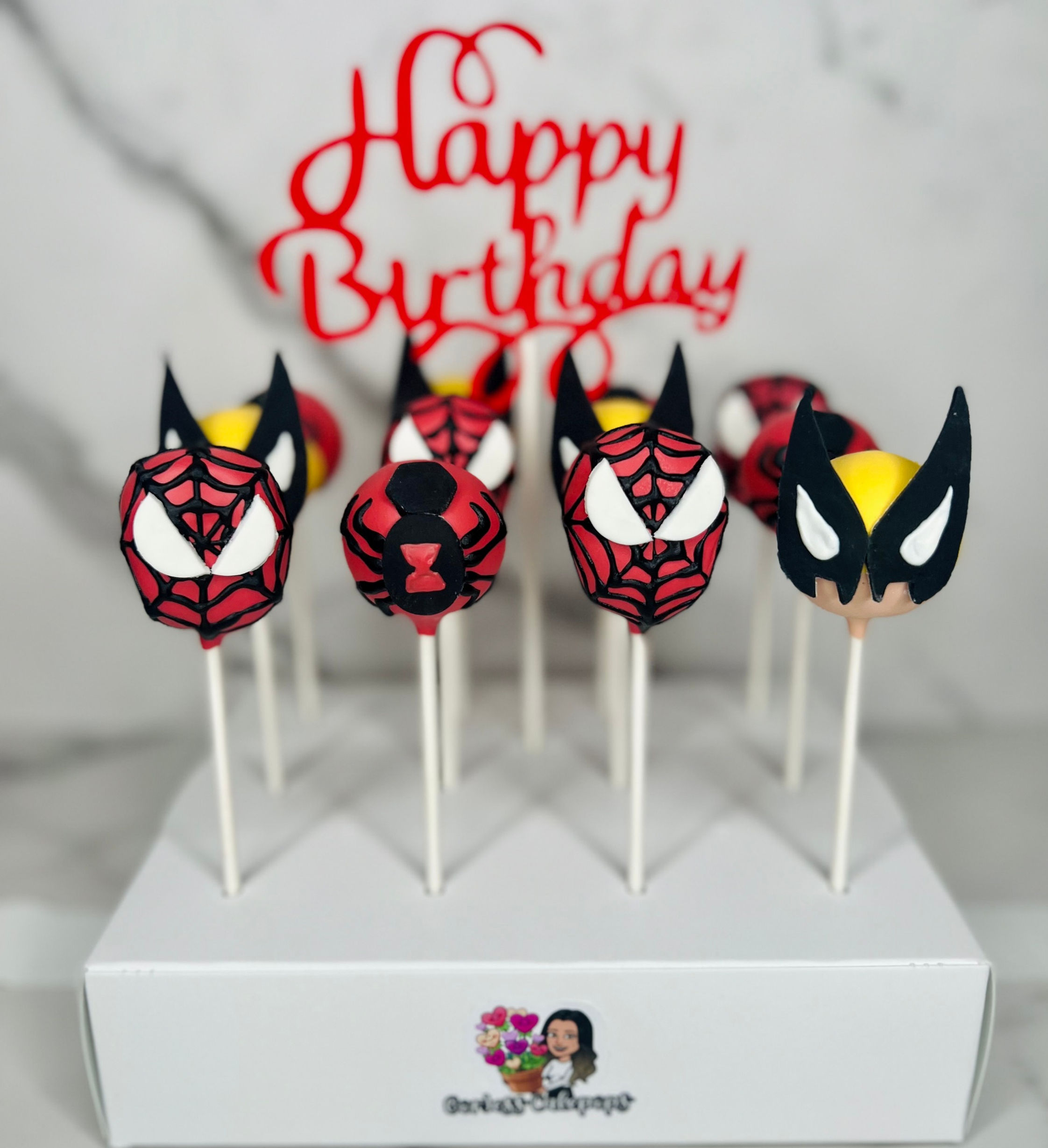 Wolverine & Spiderman Character Cakepops