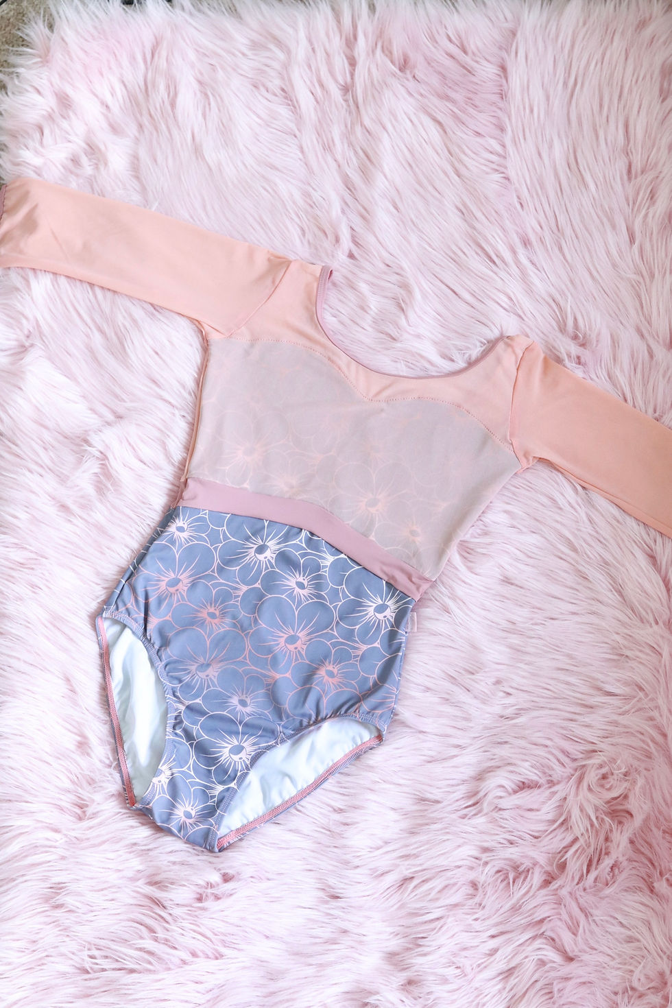 Thumbnail: Leotard- Titania- Grey & New York Pink Floral
