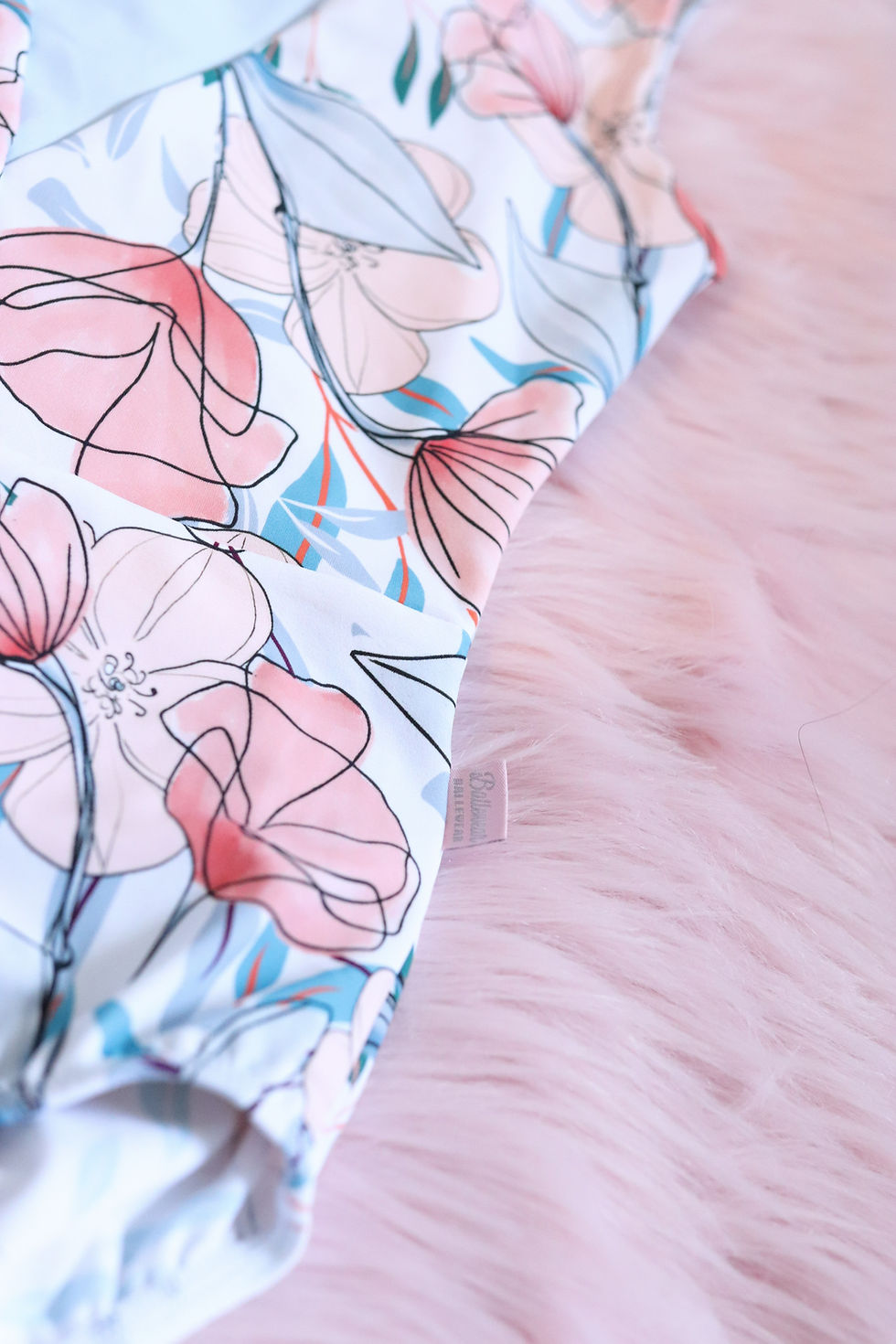 Thumbnail: Leotard- Alina- Blue & Peach Floral
