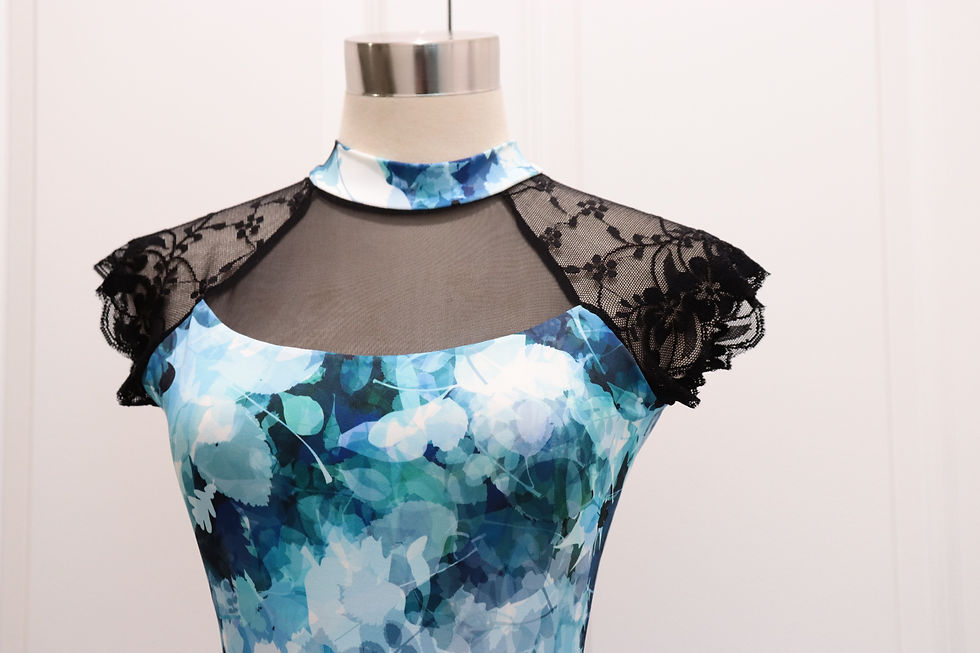 Thumbnail: Leotard- Giselle- Cerulean Floral