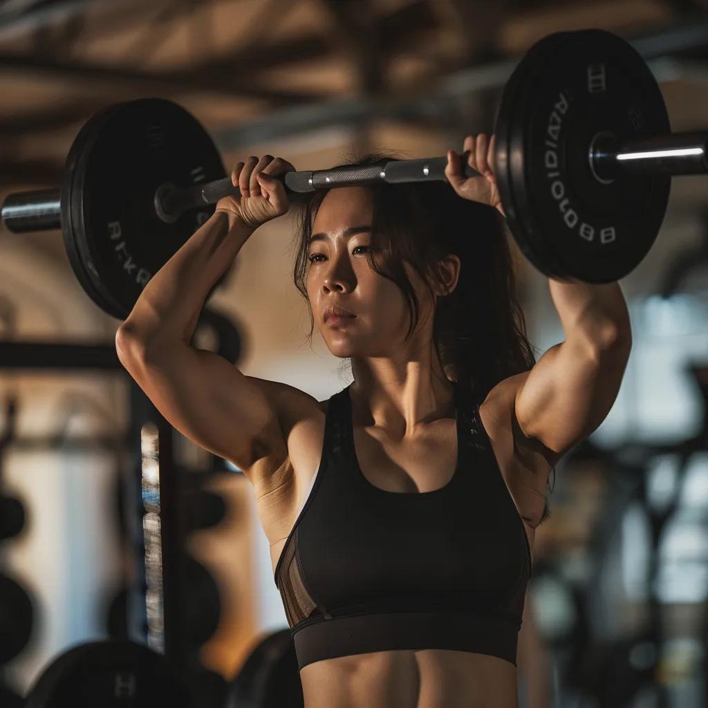 Woman lifting weights in a gym, illustrating strength training benefits for women