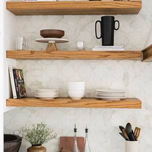 Open Shelf Styling In Kitchens & Dining Rooms