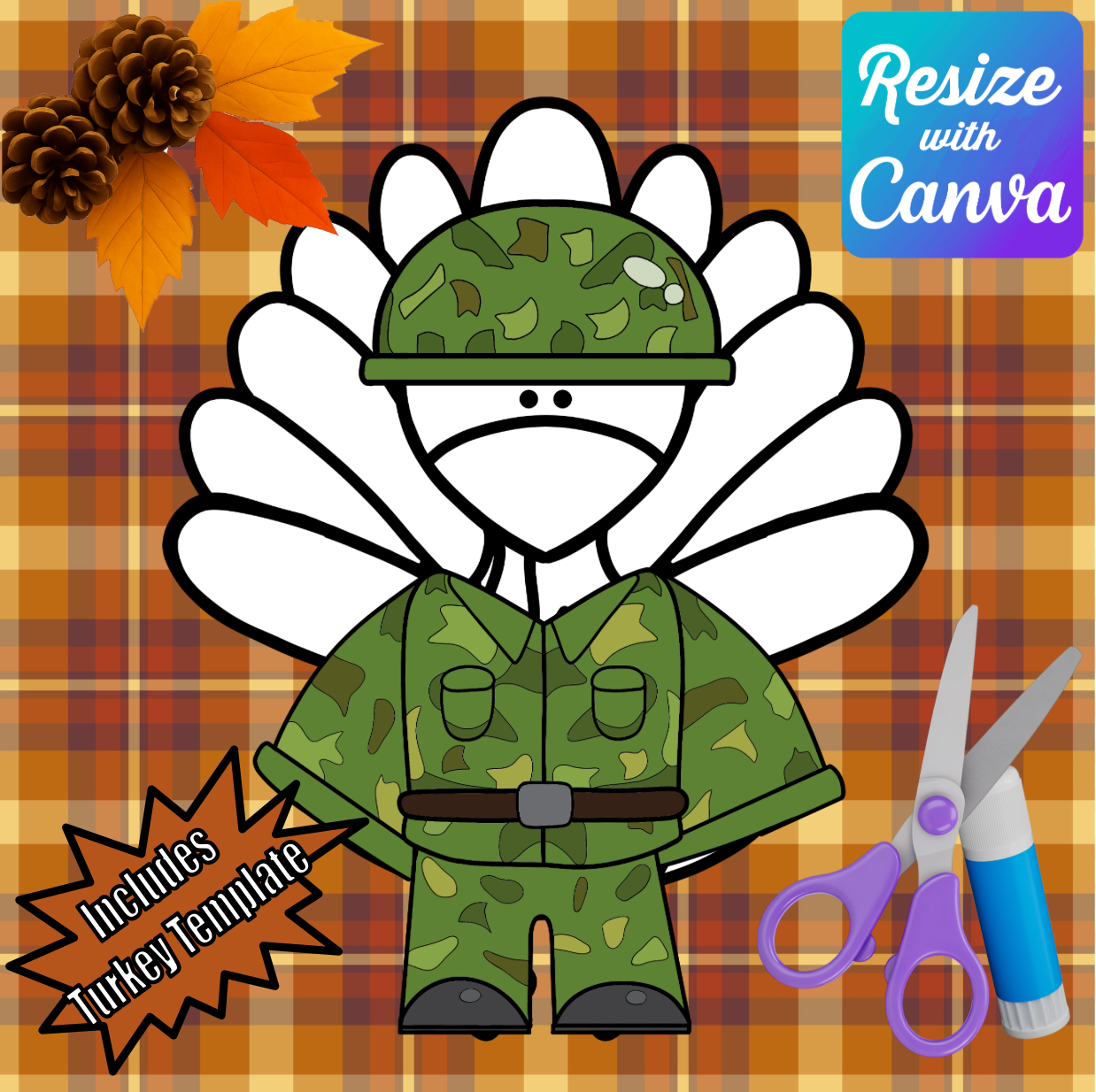 Disguise a Turkey- Army Disguise-Digital Download