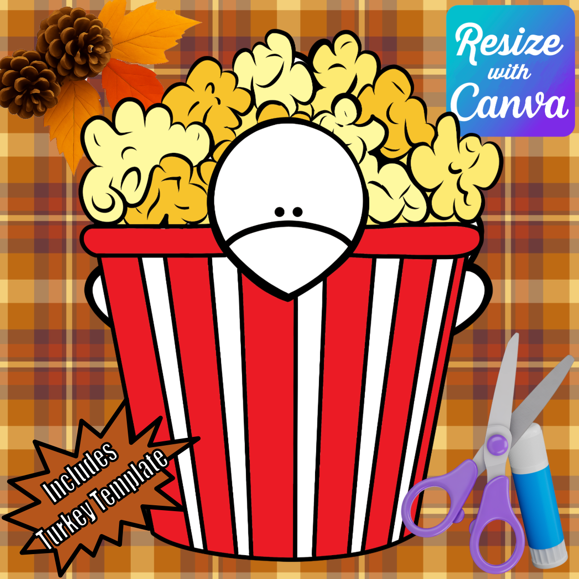 Disguise a Turkey- Popcorn Disguise-Digital Download