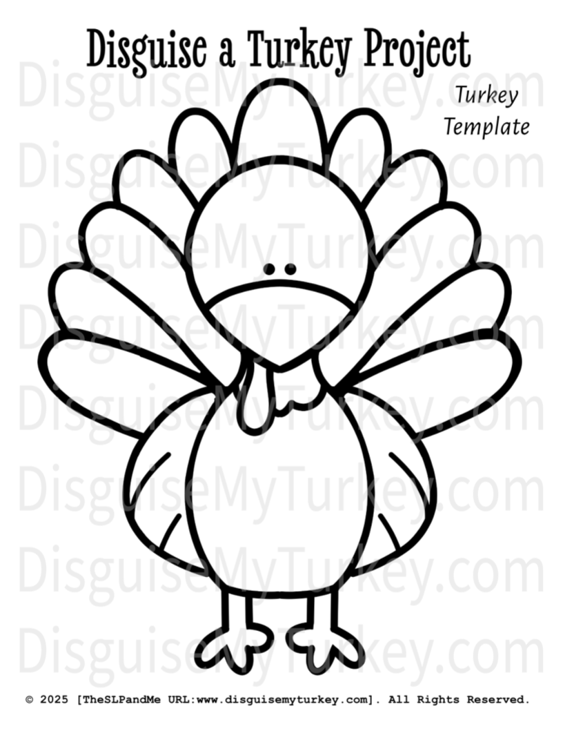 Thumbnail: Disguise a Turkey-Good Witch Blank Template Disguise-Digital Download
