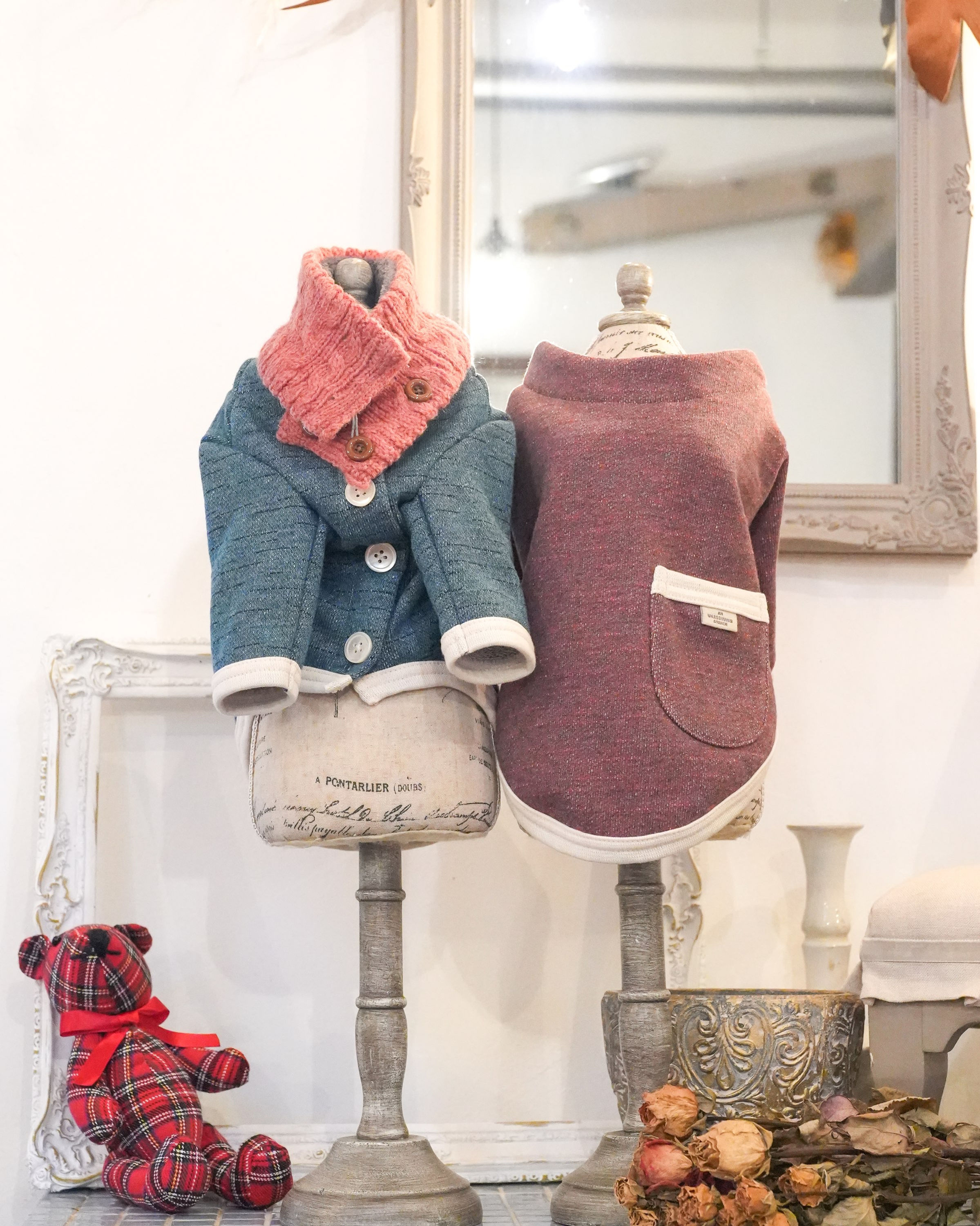 スラブ杢裏毛カーディガン