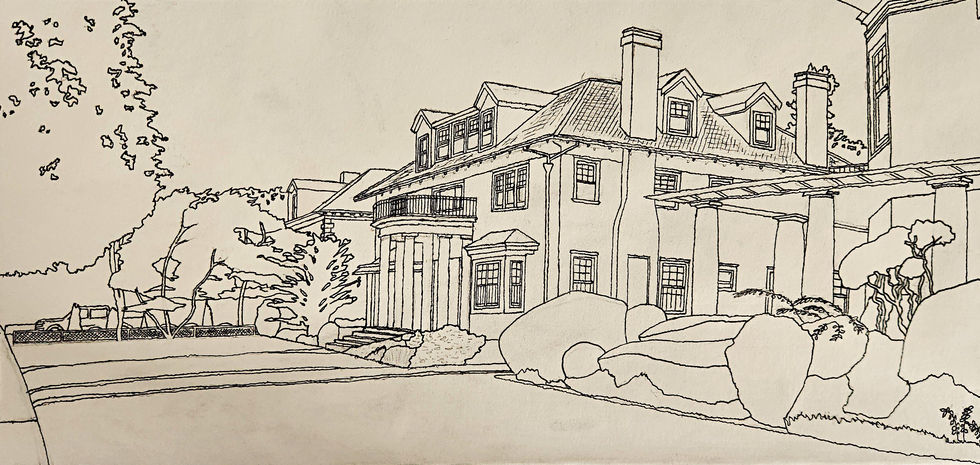 ON OCEAN AVENUE (crayon)