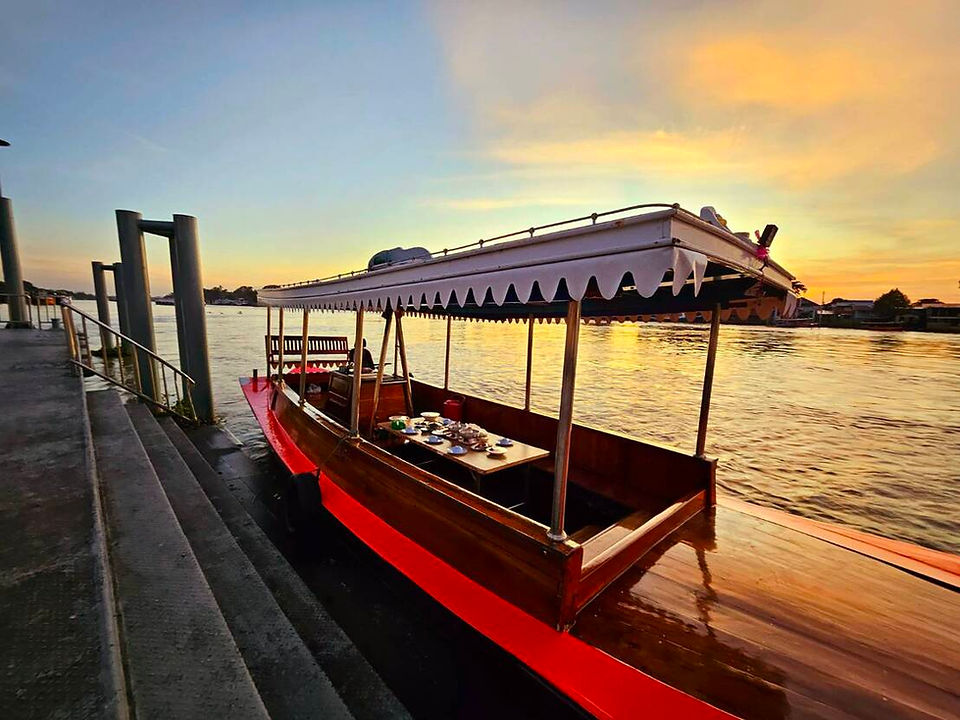 sunset and private dinner