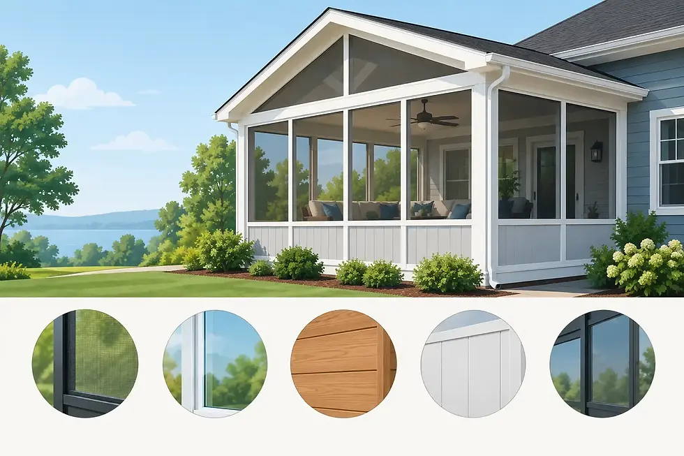 Top Porch Enclosure Materials for NC Homes
